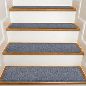 15 NON-SLIP CARPET STAIR TREADS FOR WOODEN STEPS INDOOR 8" X 30" - NEW IN BOX